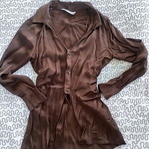 Zara Brown Blouse 🤎